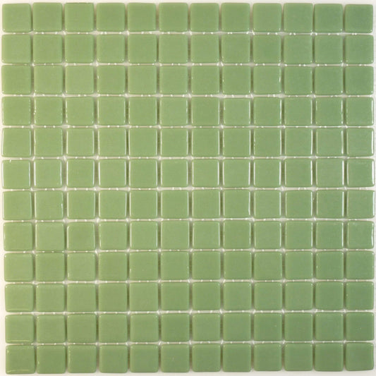 Light Green 1'' x 1'' Glass Glossy Tile Absolut Glass