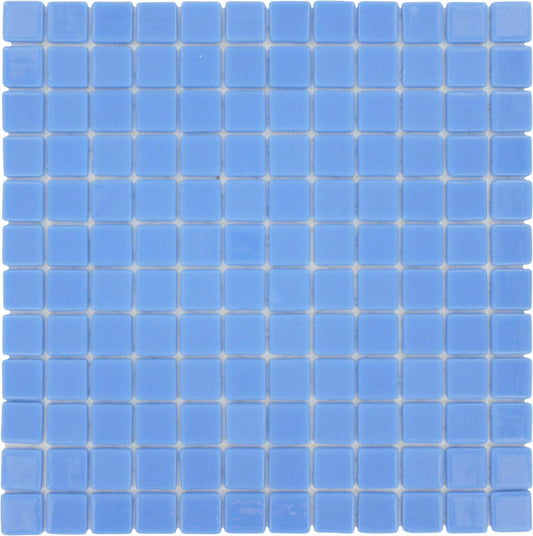 Celetial Blue 1'' x 1'' Glossy Glass Tile Absolut Glass