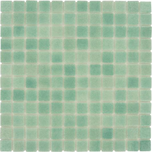 Fog Caribbean Green Nieblas 1" x 1" Glossy Glass Tile Absolut Glass