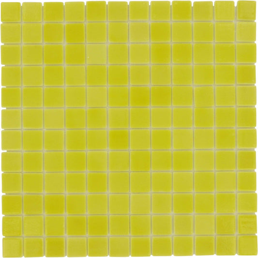 Lemon Yellow 1" x 1" Glossy Glass Tile Absolut Glass