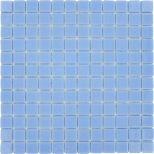 Celetial Light Blue 1'' x 1'' Glossy Glass Tile Absolut Glass