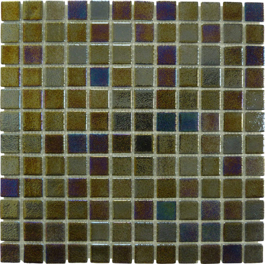 Shell Deep Purple 1" x 1" Glossy & Iridescent Glass Tile Absolut Glass