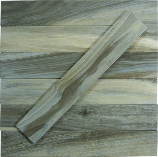 Ala Timber Pigeon Grey 3" x 18" Matte Porcelain Plank Tile Euro Glass