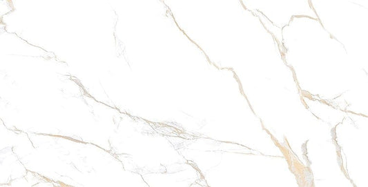 Calacatta Gold 24x48 Polished Porcelain Tile Euro Glass