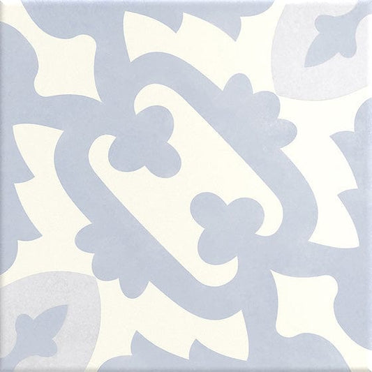 Florencial Genoa Sky Blue 8x8 Matte Porcelain Tile Euro Glass