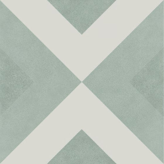 Vincenzia Royale Viviano Green 6x6 Matte Porcelain Tile Euro Glass