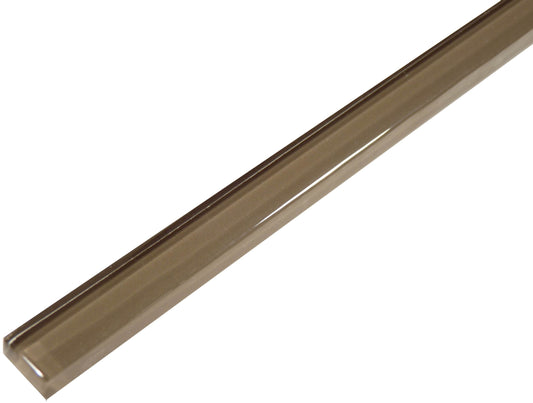 Creek Bed Brown 5/8" x 12" Glossy Glass Liner Euro Glass