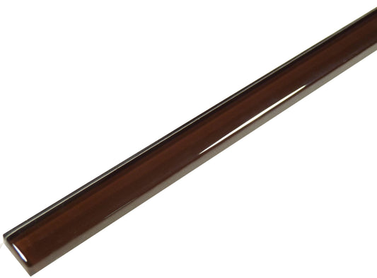 Chocolate Brown 5/8" x 12" Glossy Glass Liner Euro Glass