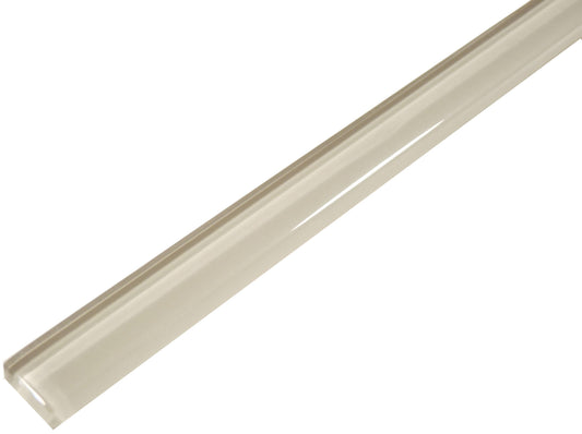 Sand Beige 5/8" x 12" Glossy Glass Liner Euro Glass