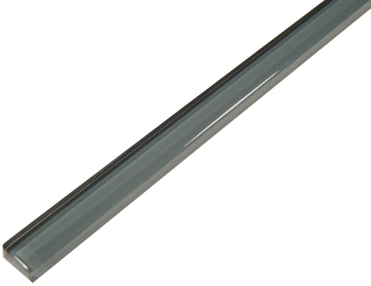 Eclipse Grey 5/8" x 12" Glossy Glass Liner Euro Glass