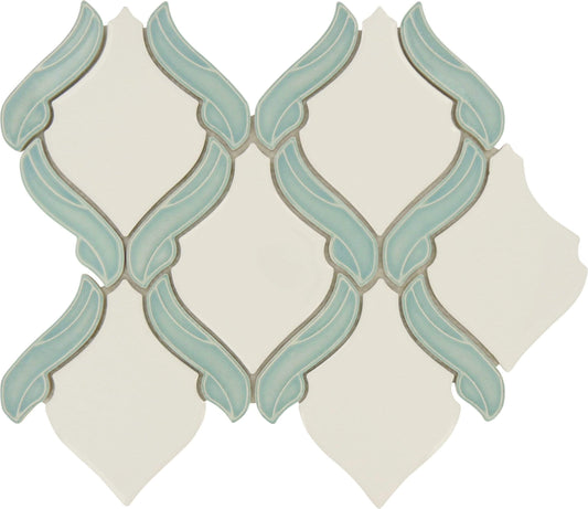 Marseille Aqua Decor Glossy Porcelain Tile Euro Glass