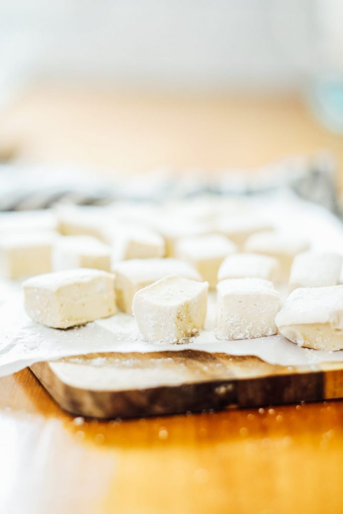 cut marshmallows ready to be enjoyed or stored