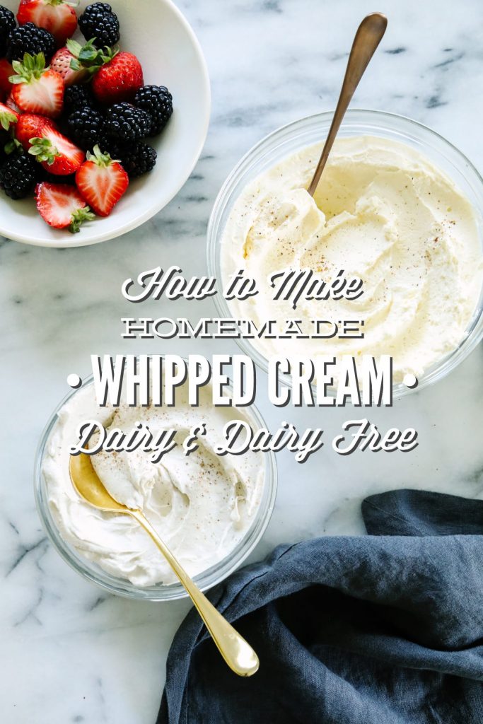 So good! Both a dairy and dairy-free option for this real food whipped cream.