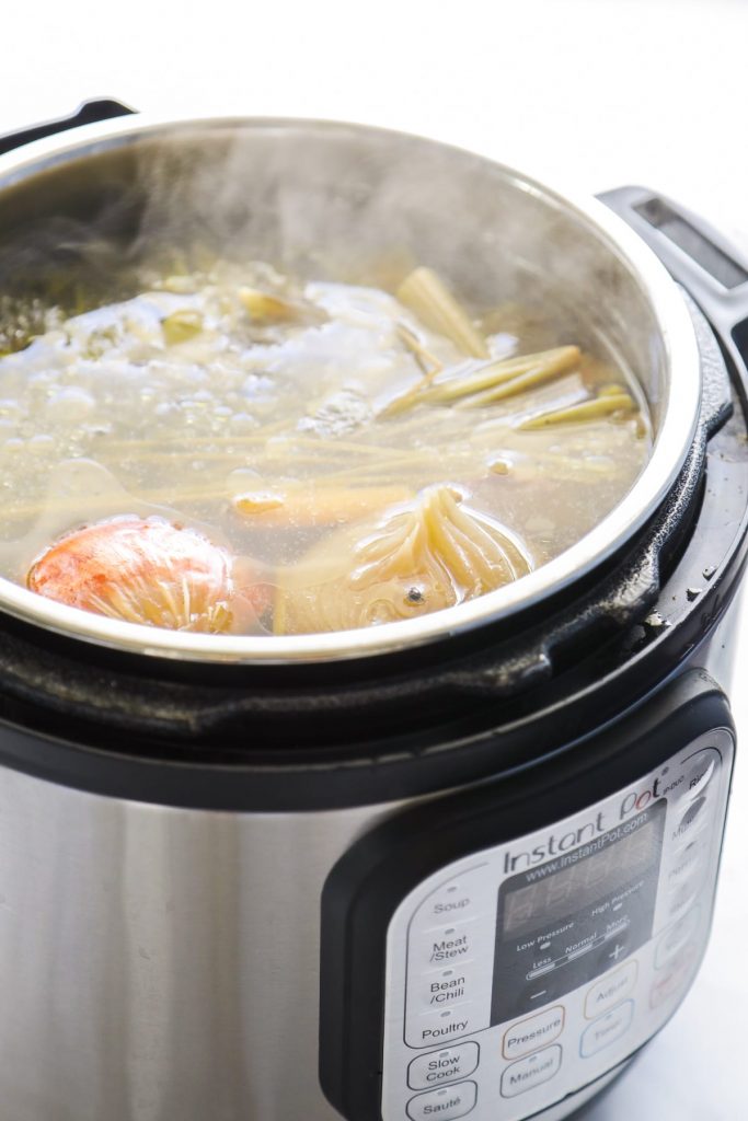 This whole-food chicken stock is simple to make in the Instant Pot, and can be frozen for recipe use months down the road!