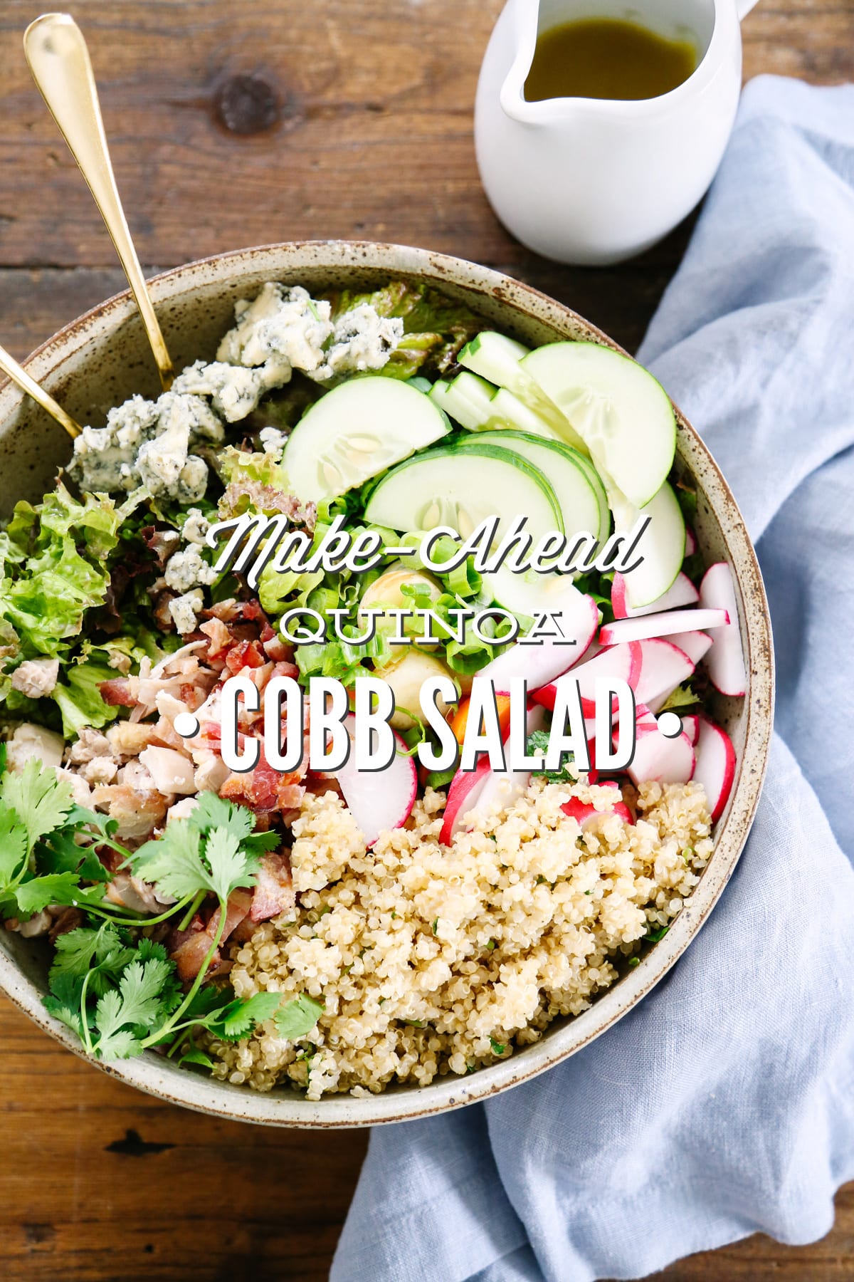 Make-Ahead Quinoa Cobb Salad with Dijon Vinaigrette