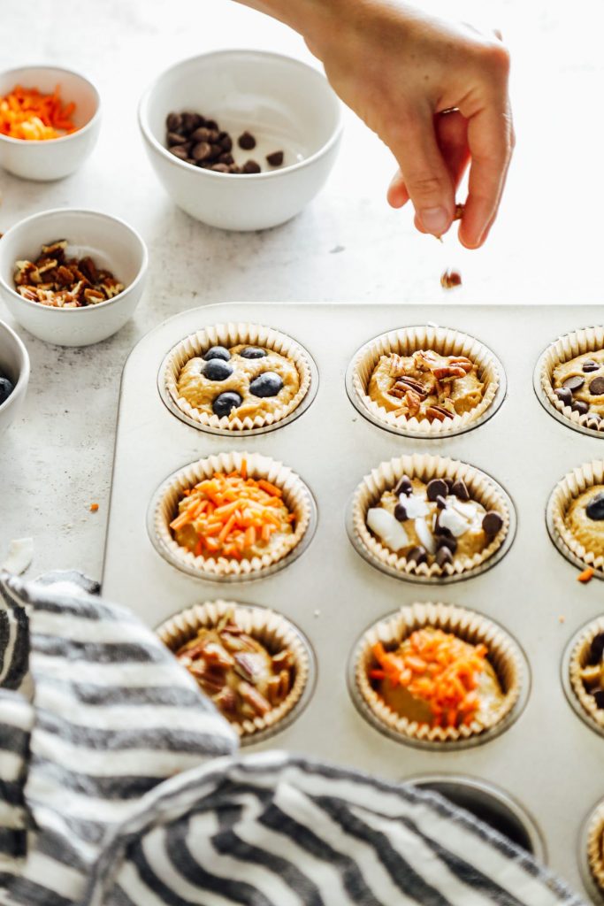 A master einkorn muffin recipe with multiple mix-in possibilities. Make these muffins your own by adding your favorite mix-ins.