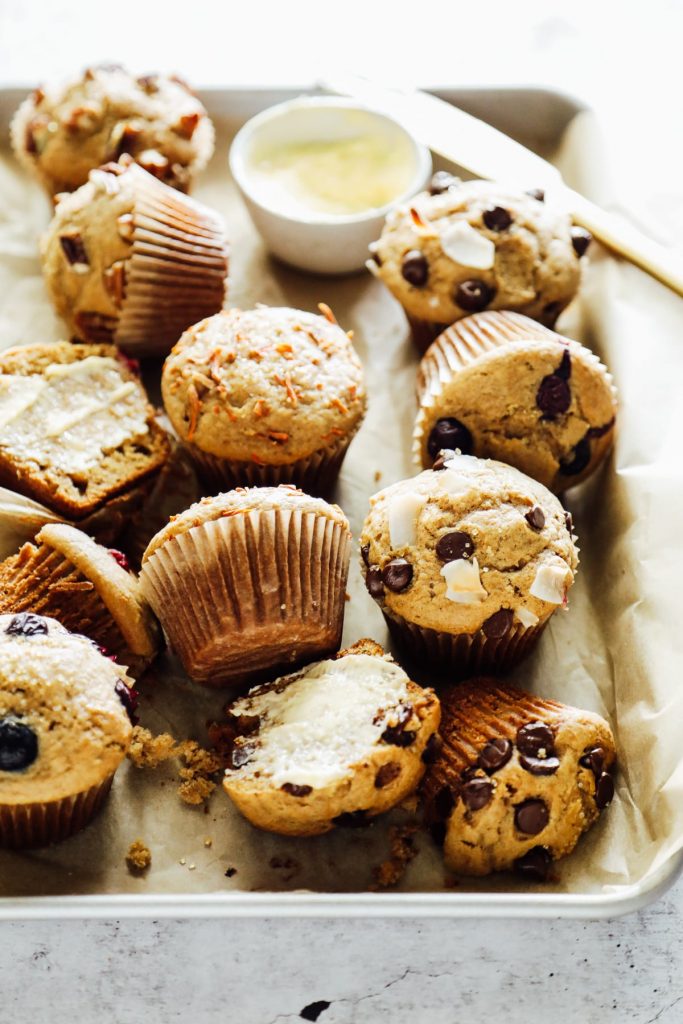 A master einkorn muffin recipe with multiple mix-in possibilities. Make these muffins your own by adding your favorite mix-ins.
