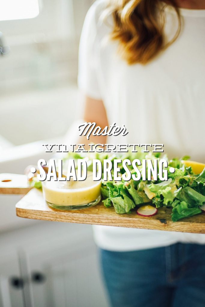 How to make a vinaigrette salad dressing and customize it to your liking. This master recipe may be used as a salad dressing or meat marinade.