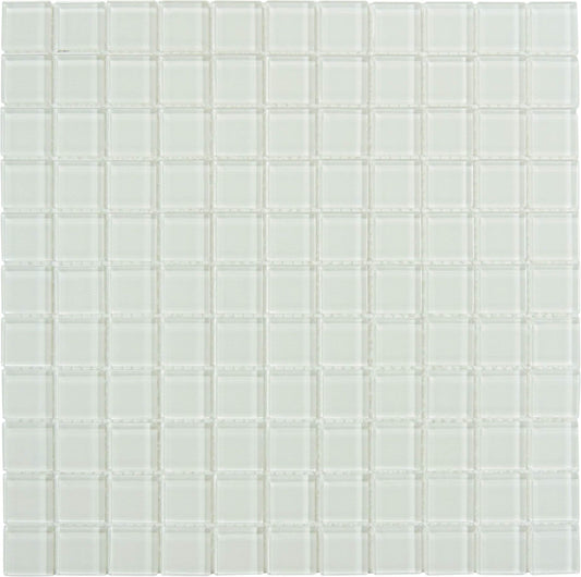 Ice Bay 1" x 1" Glossy Glass Tile Matrix Mosaics