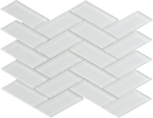 White Turning Point 2" x 4" Glass Tile Millenium Products