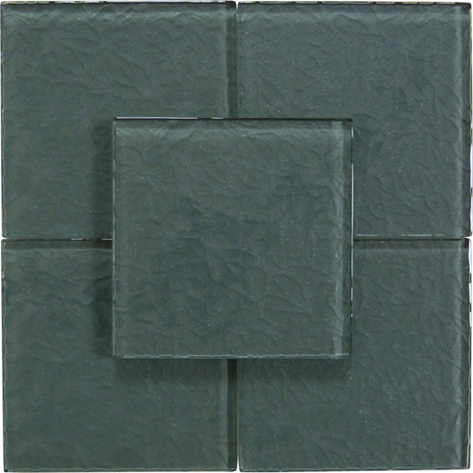 Moonscape Grey 6"x6" Ripple Glossy Glass Pool Tile Ocean Pool Mosaics