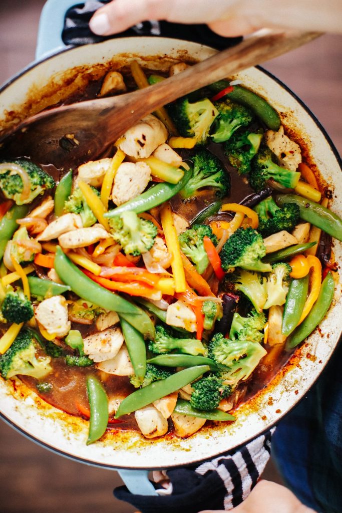 One-skillet orange-ginger chicken and vegetable stir-fry. You're going to love this healthy, homemade stir-fry recipe.