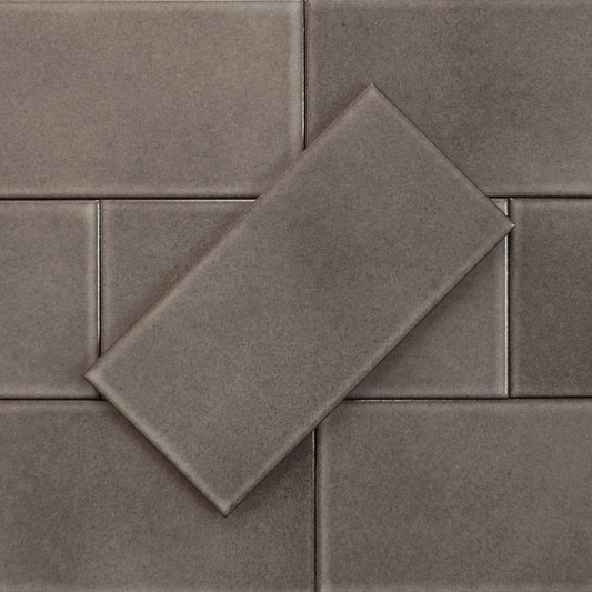 Antique Grey 3" x 6" Matte Porcelain Subway Tile Regency