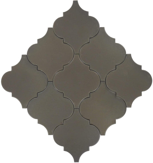 Coal Arabesque Black Matte Porcelain Tile Regency