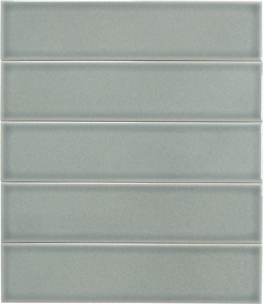 Illusion Wedgewood Grey 2x8 Glossy Porcelain Tile Regency