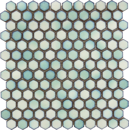 Natura Abalone Glossy Porcelain Hexagon Tile Regency