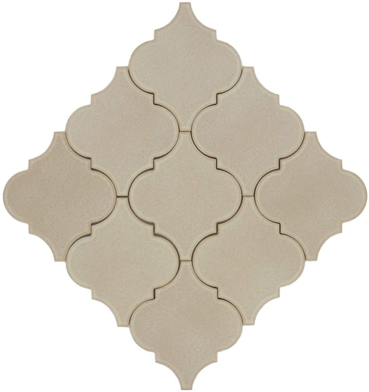 Saddle Arabesque Beige Matte Porcelain Tile Regency