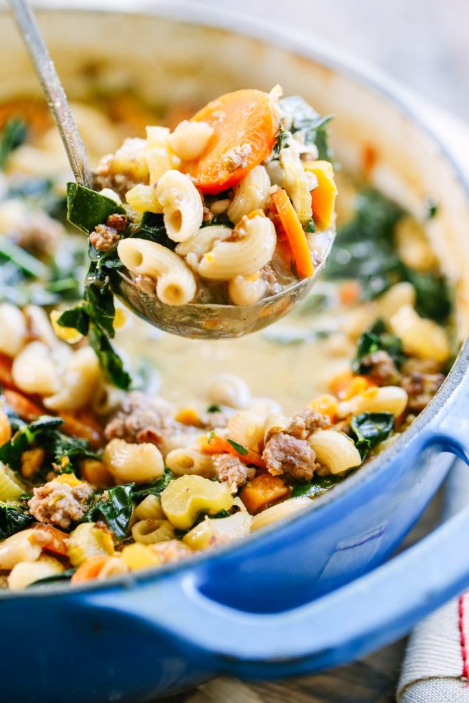 Easy Sausage, Kale, and White Bean Soup