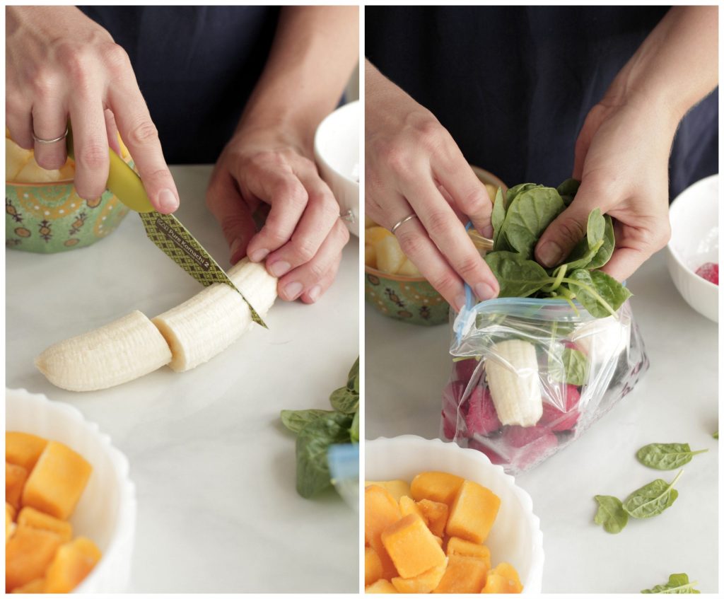 DIY Freezer Smoothie Packs and Smoothie Recipes. Save money and time with homemade freezer packs. Simply freeze and add the ingredients to the blender. A healthy homemade smoothie can be enjoyed in just seconds. These are great for older kids and teens who can make their own snack too.