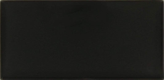 Jet Black 3" x 6" Glossy Glass Subway Tile Tuscan Glass