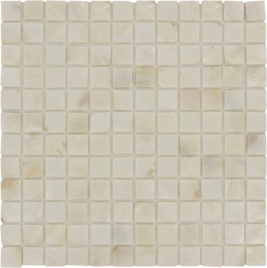 Mother Of Pearl Square Glossy Shell Tile Tuscan Glass