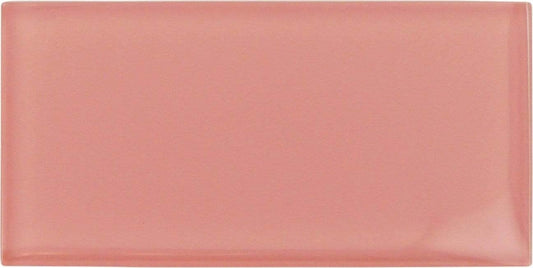 Salmon 3" x 6" Glossy Glass Subway Tile Tuscan Glass