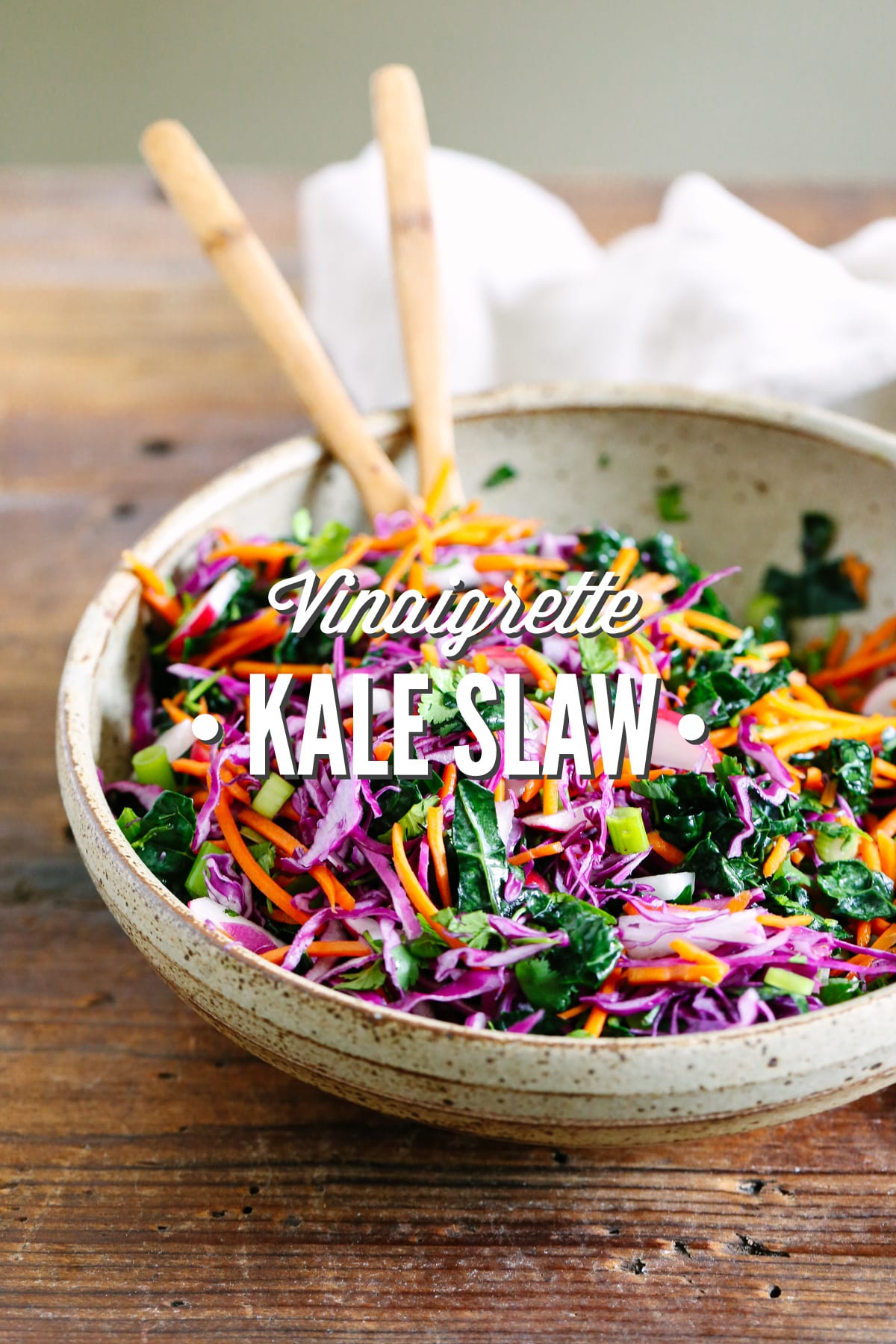 Vinaigrette Kale Slaw (For Tacos, Sandwiches, or a Side Salad)